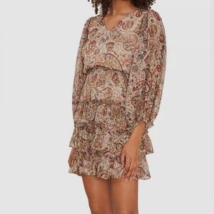 VINCE CAMUTO Paisley Mini Dress Medium